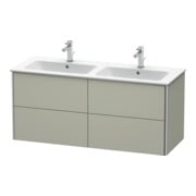 Duravit Meuble sous-lavabo XSquare 128x47,8x56 cm, 4 tiroirs, suspendu, Taupe mat-2