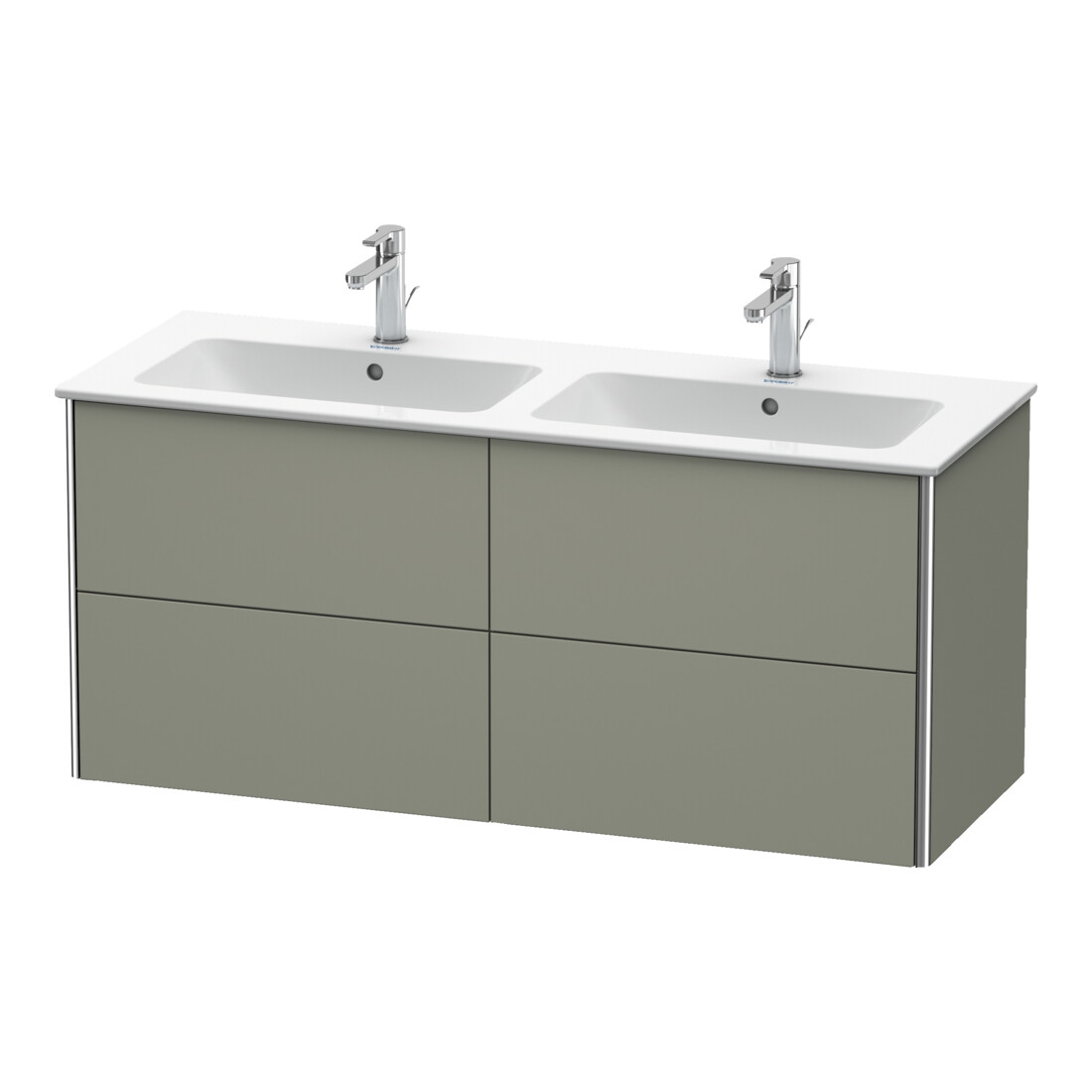 Duravit Meuble sous-lavabo XSquare 128x47,8x56 cm, 4 tiroirs, wd, st-g s-mat