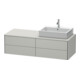 Duravit Meuble sous-lavabo XSquare 140x54,8x40 cm, 4 tiroirs, béton mat, droite-1