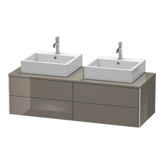 Duravit Meuble sous lavabo XSquare 140x54,8x40 cm, 4 tiroirs, blanc brillant