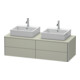 Duravit Meuble sous lavabo XSquare 140x54,8x40 cm, 4 tiroirs, blanc brillant, bois, plan mat-1