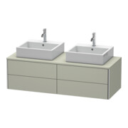 Duravit Meuble sous lavabo XSquare 140x54,8x40 cm, 4 tiroirs, blanc brillant, bois, plan mat