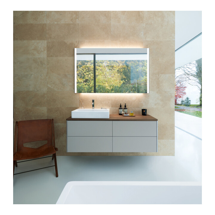 Duravit Meuble sous lavabo XSquare 140x54,8x40 cm, 4 tiroirs, blanc laqué, bois, st-g m