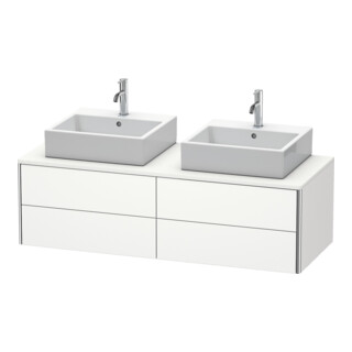 Duravit Meuble sous-lavabo XSquare 140x54,8x40 cm, 4 tiroirs, blanc mat