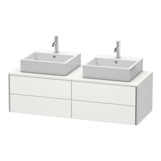 Duravit Meuble sous-lavabo XSquare 140x54,8x40 cm, 4 tiroirs, blanc mat, bois