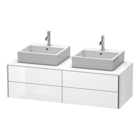 Duravit Meuble sous-lavabo XSquare 140x54,8x40 cm, 4 tiroirs, blanc mat, bois
