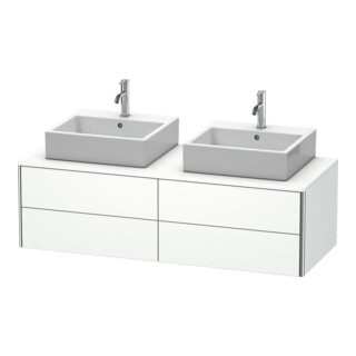 Duravit Meuble sous-lavabo XSquare 140x54,8x40 cm, 4 tiroirs, blanc mat, suspendu