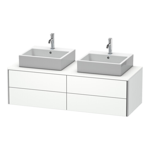 Duravit Meuble sous-lavabo XSquare 140x54,8x40 cm, 4 tiroirs, blanc mat, suspendu