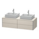 Duravit Meuble sous-lavabo XSquare 140x54,8x40 cm, 4 tiroirs, blanc mat Tau-1