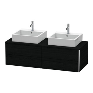 Duravit Meuble sous lavabo XSquare 140x54,8x40 cm, 4 tiroirs, blanc œuf, suspendu