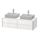 Duravit Meuble sous lavabo XSquare 140x54,8x40 cm, 4 tiroirs, blanc œuf, suspendu