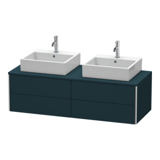 Duravit Meuble sous lavabo XSquare 140x54,8x40 cm, 4 tiroirs, blanc satin mat
