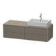 Duravit Meuble sous lavabo XSquare 140x54,8x40 cm, 4 tiroirs, bois, blanc, finition mate-1