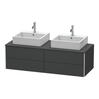 Duravit Meuble sous lavabo XSquare 140x54,8x40 cm, 4 tiroirs, graph m