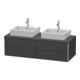 Duravit Meuble sous lavabo XSquare 140x54,8x40 cm, 4 tiroirs, graph m-1