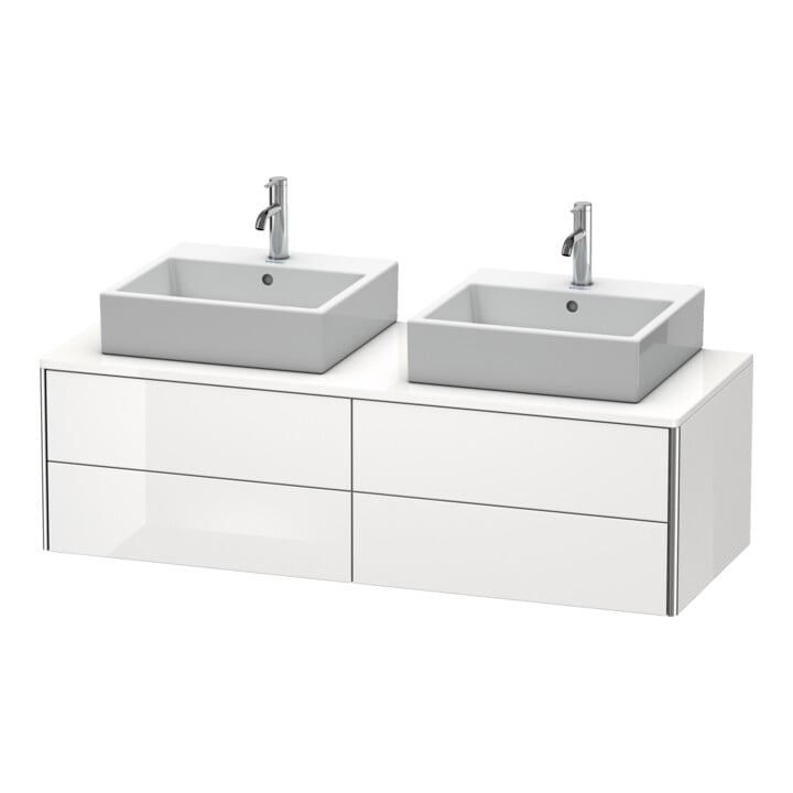 Duravit Meuble sous lavabo XSquare 140x54,8x40 cm, 4 tiroirs, graph m