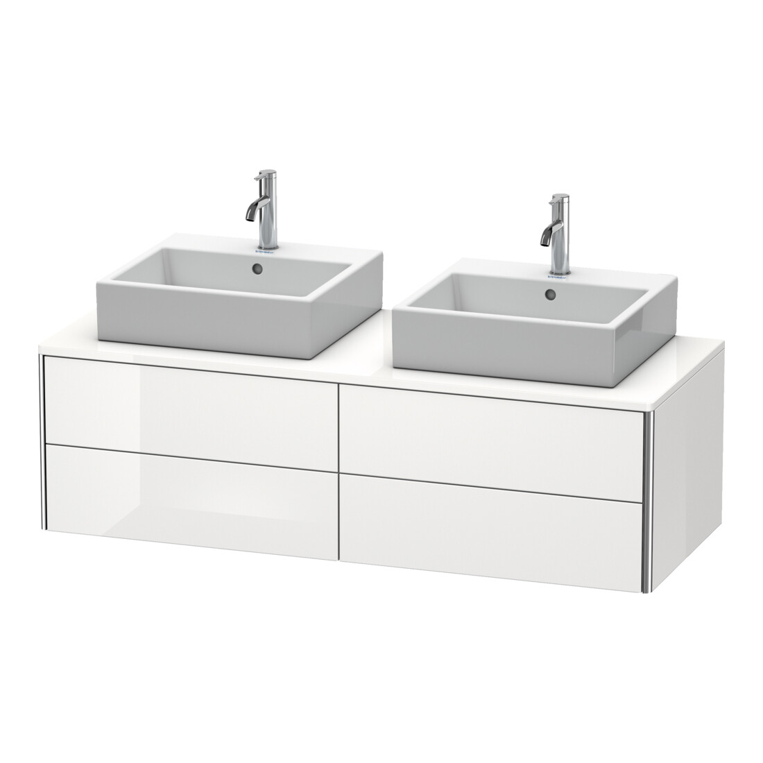 Duravit Meuble sous lavabo XSquare 140x54,8x40 cm, 4 tiroirs, graph m