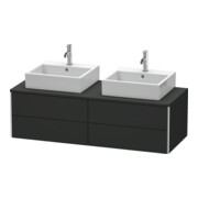 Duravit Meuble sous-lavabo XSquare 140x54,8x40 cm, 4 tiroirs, gris mat