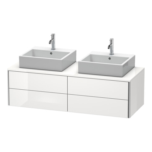 Duravit Meuble sous-lavabo XSquare 140x54,8x40 cm, 4 tiroirs, gris mat