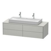 Duravit Meuble sous lavabo XSquare 140x54,8x40 cm, 4 tiroirs, suspendu, béton m-1