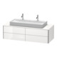 Duravit Meuble sous lavabo XSquare 140x54,8x40 cm, 4 tiroirs, suspendu, blanc mat