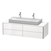 Duravit Meuble sous lavabo XSquare 140x54,8x40 cm, 4 tiroirs, suspendu, bleu mat s-matt-2