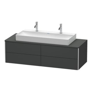 Duravit Meuble sous lavabo XSquare 140x54,8x40 cm, 4 tiroirs, suspendu, graph m