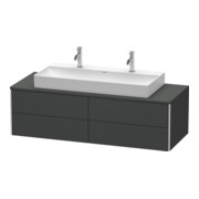 Duravit Meuble sous lavabo XSquare 140x54,8x40 cm, 4 tiroirs, suspendu, graph m-1