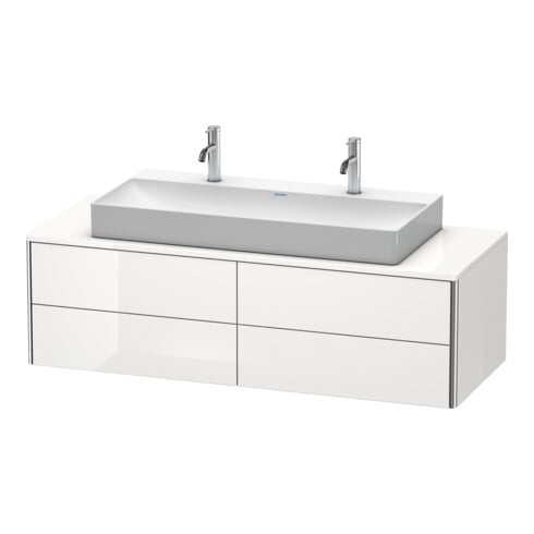 Duravit Meuble sous lavabo XSquare 140x54,8x40 cm, 4 tiroirs, suspendu, graph m
