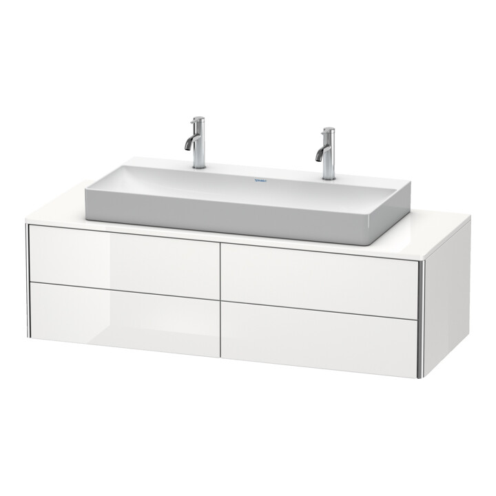 Duravit Meuble sous lavabo XSquare 140x54,8x40 cm, 4 tiroirs, suspendu, graph m