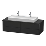 Duravit Meuble sous lavabo XSquare 140x54,8x40 cm, 4 tiroirs, suspendu, graphite mat