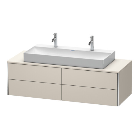 Duravit Meuble sous-lavabo XSquare 140x54,8x40 cm, 4 tiroirs, suspendu, Tau mat