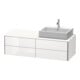 Duravit Meuble sous-lavabo XSquare 140x54,8x40 cm, 4 tiroirs, wd, B droite, blanc brillant-1