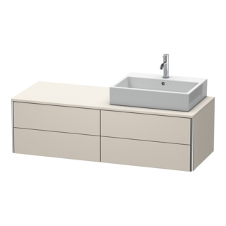 Duravit Meuble sous-lavabo XSquare 140x54,8x40 cm, 4 tiroirs, wd, B droite, Tau mat