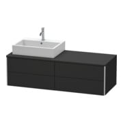 Duravit Meuble sous-lavabo XSquare 140x54,8x40 cm, 4 tiroirs, wd, B l, graphite mat