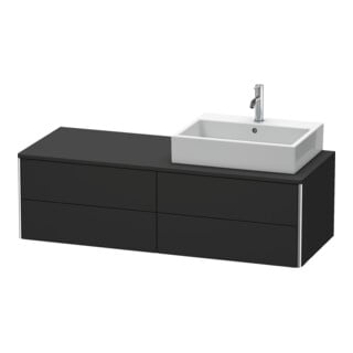Duravit Meuble sous-lavabo XSquare 140x54,8x40 cm, 4 tiroirs, wd, B r, graphite mat