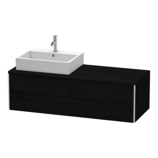Duravit Meuble sous-lavabo XSquare 140x54,8x40 cm, 4 tiroirs, wd, Beck. gauche, blanc œuf