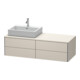 Duravit Meuble sous lavabo XSquare 140x54,8x40 cm, 4 tiroirs, wd, Beck. gauche, Tau-1