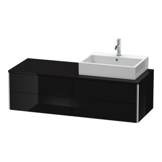 Duravit Meuble sous-lavabo XSquare 140x54,8x40 cm, 4 tiroirs, wd, droite, blanc brillant