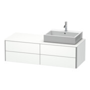Duravit Meuble sous lavabo XSquare 140x54,8x40 cm, 4 tiroirs, wd, droite, blanc mat