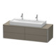 Duravit Meuble sous-lavabo XSquare 140x54,8x40 cm, 4 tiroirs, wd, façade gris mat-1