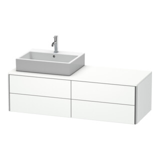 Duravit Meuble sous-lavabo XSquare 140x54,8x40 cm, 4 tiroirs, wd, G gauche, blanc mat