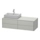 Duravit Meuble sous-lavabo XSquare 140x54,8x40 cm, 4 tiroirs, wd, gauche, béton m-1