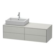 Duravit Meuble sous-lavabo XSquare 140x54,8x40 cm, 4 tiroirs, wd, gauche, béton m