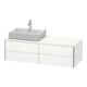 Duravit Meuble sous lavabo XSquare 140x54,8x40 cm, 4 tiroirs, wd, gauche, blanc satin-1