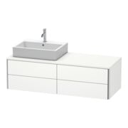 Duravit Meuble sous lavabo XSquare 140x54,8x40 cm, 4 tiroirs, wd, gauche, blanc satin