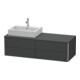 Duravit Meuble sous lavabo XSquare 140x54,8x40 cm, 4 tiroirs, wd, gauche, graph m-1