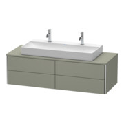 Duravit Meuble sous-lavabo XSquare 140x54,8x40 cm, 4 tiroirs, wd, st-g s-mat