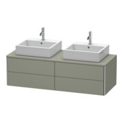 Duravit Meuble sous-lavabo XSquare 140x54,8x40cm, 4 tiroirs, blanc satin, bois, st-g m-1