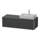 Duravit Meuble sous-lavabo XSquare 140x54,8x40cm, 4 tiroirs, wd, B re, graph m-1